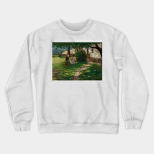 In the Garden by Wladyslaw Podkowinski Crewneck Sweatshirt